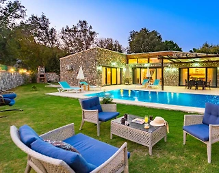 Fethiye Kayaköy'de Otantik Tasarımlı, Özel Havuzlu, Jakuzili Villa - 1