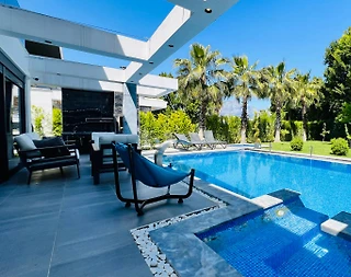Kemer Çamyuva'da 6 Kişi Kapasiteli, Özel Havuzlu, Modern Villa - 5