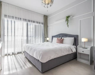 Kıbrıs İskele'de Deniz Manzaralı, Ortak Havuzlu, Tatil Dairesi - 3