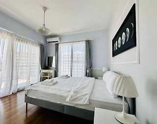 Kıbrıs İskele'de Deniz Manzaralı, Ortak Havuzlu, Tatil Dairesi - 5