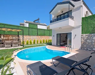 Fethiye Karaağaç'ta Deniz Manzaralı, Özel Havuzlu, Bohem Villa - 2