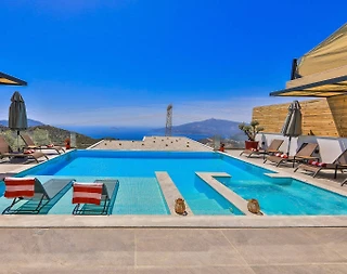 Kaş Kördere'de Deniz Manzaralı, Özel Havuzlu, Jakuzili Villa - 4