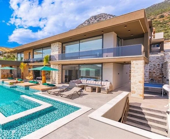 Kalkan Kördere'de Kalabalık Ailelere Uygun, Özel Havuzlu, Lüks Villa - 1