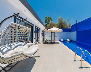 Kaş Çayköy'de Sakin Konumda, Özel Havuzlu, 5 Kişilik, Kiralık Villa - 5