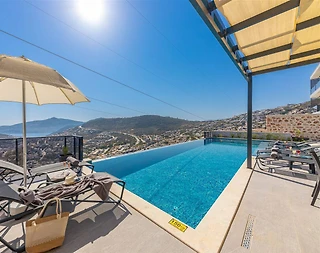 Kaş Kalkan'da Deniz Manzaralı, Sonsuzluk Havuzlu, Lüks Villa - 4