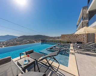 Kaş Kalkan'da Deniz Manzaralı, Sonsuzluk Havuzlu, Lüks Villa - 5