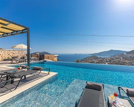 Kaş Kalkan'da Deniz Manzaralı, Sonsuzluk Havuzlu, Lüks Villa - 3