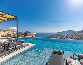 Kaş Kalkan'da Deniz Manzaralı, Sonsuzluk Havuzlu, Lüks Villa - 3
