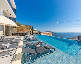Kaş Kalkan'da Deniz Manzaralı, Sonsuzluk Havuzlu, Lüks Villa - 1