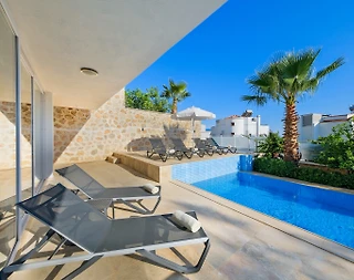 Kaş Kalkan'da Göz Alıcı Manzaralı, Özel Havuzlu, 4+1, Lüks Villa - 5
