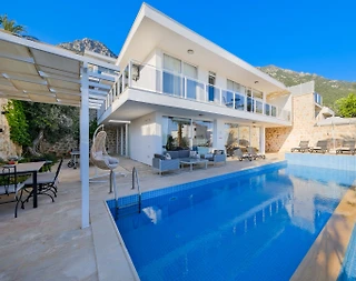 Kaş Kalkan'da Göz Alıcı Manzaralı, Özel Havuzlu, 4+1, Lüks Villa - 3