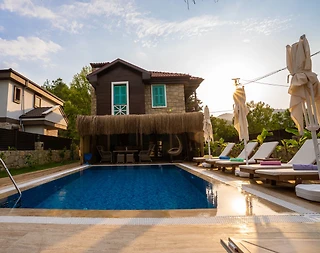 Marmaris Çamlı'da Elverişli Konumda, Tuzlu Özel Havuzlu, 3+1 Villa - 1