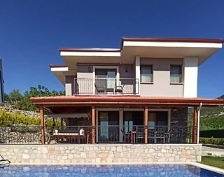 Marmaris Söğüt'te Deniz ve Doğa Manzaralı, Özel Havuzlu, Kiralık Villa - 3
