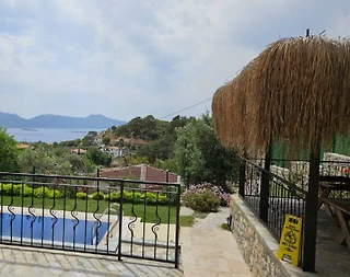 Marmaris Söğüt'te Deniz ve Doğa Manzaralı, Özel Havuzlu, Kiralık Villa - 5