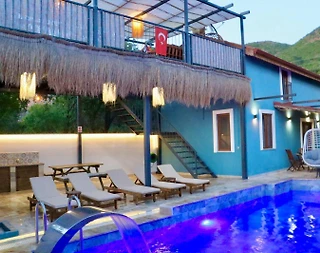 Marmaris Söğüt'te Deniz ve Doğa Manzaralı, Özel Havuzlu, 2+1 Villa - 1