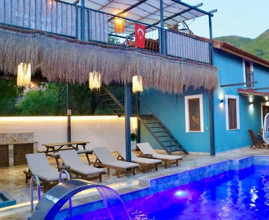 Marmaris Söğüt'te Deniz ve Doğa Manzaralı, Özel Havuzlu, 2+1 Villa - 1