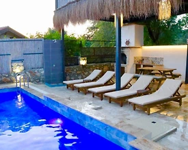 Marmaris Söğüt'te Deniz ve Doğa Manzaralı, Özel Havuzlu, 2+1 Villa - 2