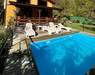 Memnuniye'de Muhteşem Doğa İçerisinde, Isıtmalı Havuzlu, Şık Bungalov - 3