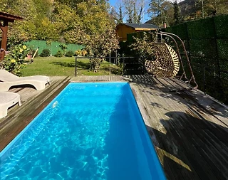 Memnuniye'de Muhteşem Doğa İçerisinde, Isıtmalı Havuzlu, Şık Bungalov - 5