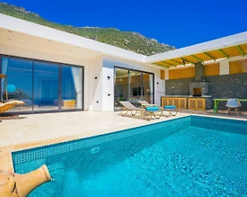 Kaş Bezirgan'da Balayı Çiftlerine Uygun, Sonsuzluk Havuzlu, Kiralık Villa - 3