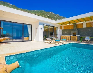 Kaş Bezirgan'da Balayı Çiftlerine Uygun, Sonsuzluk Havuzlu, Kiralık Villa - 3