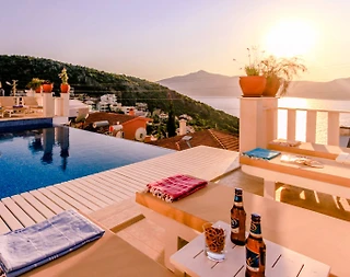 Kaş Kalkan'da Deniz Manzaralı, Özel Havuzlu, Kiralık Villa - 4