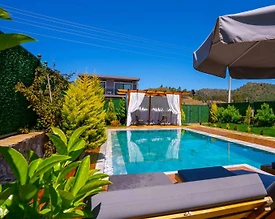 Muğla Marmaris'te Harika Doğada, Isıtmalı Havuzlu, Kiralık Bungalov - 3