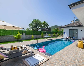 Muğla Seydikemer'de Gözlerden Uzak, Özel Havuzlu, Balayı Villası - 5