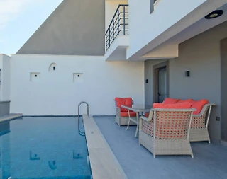 Muğla Seydikemer'de Kalabalık Ailelere Uygun, Özel Havuzlu, İkiz Villa - 5