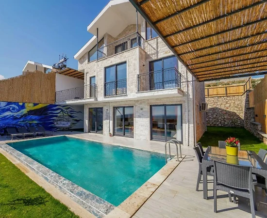 Muğla Seydikemer'de Kalabalık Ailelere Uygun, Özel Havuzlu, Kiralık Villa - 1