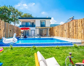 Muğla Seydikemer'de Yeşillikler İçerisinde, Özel Havuzlu, Modern Villa - 1