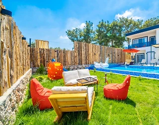 Muğla Seydikemer'de Yeşillikler İçerisinde, Özel Havuzlu, Modern Villa - 5