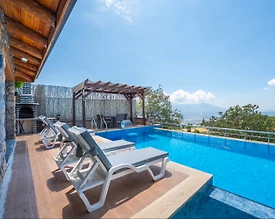 Muğla Yakaköy'de Muhteşem Deniz Manzaralı, Özel Havuzlu, 3+1 Taş Villa - 3
