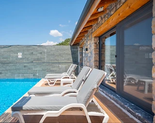 Muğla Yakaköy'de Muhteşem Deniz Manzaralı, Özel Havuzlu, 3+1 Taş Villa - 2