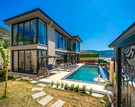 Kaş Yeşilköy'de Doğa ve Dağ Manzaralı, Özel Havuzlu, Şık Villa - 3