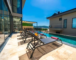 Kaş Yeşilköy'de Doğa ve Dağ Manzaralı, Özel Havuzlu, Kiralık Villa - 4