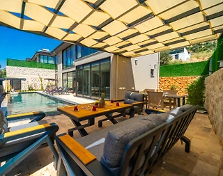 Kaş Yeşilköy'de Doğa ve Dağ Manzaralı, Özel Havuzlu, Kiralık Villa - 5