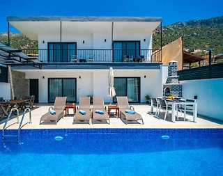Kaş Bezirgan'da Doğa ve Deniz Manzaralı, Özel Havuzlu, Konforlu Villa - 5