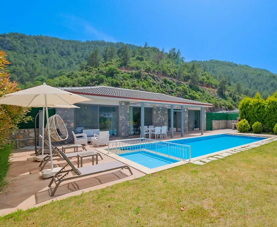 Fethiye Kayaköy'de Modern Tasarımlı, Özel Havuzlu, 2+1 Villa - 1