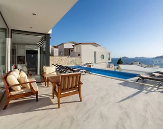 Kaş Kalkan'da Deniz Manzaralı, Özel Havuzlu, 8 Kişilik, Lüks Villa - 4
