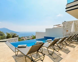 Kaş Kalkan'da Muhteşem Deniz Manzaralı, Özel Havuzlu, 3+1 Villa - 3