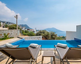Kaş Kalkan'da Muhteşem Deniz Manzaralı, Özel Havuzlu, 3+1 Villa - 5