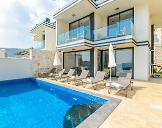 Kaş Kalkan'da Muhteşem Deniz Manzaralı, Özel Havuzlu, 3+1 Villa - 2