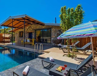 Muğla Fethiye'de Yemyeşil Doğada, Özel Havuzlu, Modern Villa  - 5