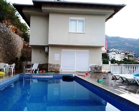 Alanya Sugözü'nde Deniz Manzaralı, Özel Havuzlu, 6 Kişilik Villa - 3