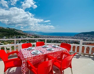 Alanya Sugözü'nde Deniz Manzaralı, Özel Havuzlu, 6 Kişilik Villa - 5