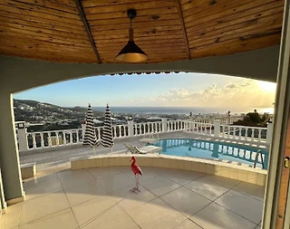 Alanya Kargıcak'ta Deniz Manzaralı, Özel Havuzlu, 3+1 Villa - 5