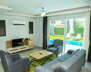 Ortaca Dalyan'da Merkezi Konumda, Özel Havuzlu, 7 Kişilik Villa - 5