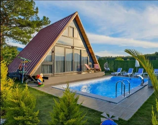 Seydikemer Kayadibi'nde Sakin Konumda, Özel Havuzlu, Kiralık Bungalov - 2