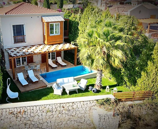 Kaş Kalkan'da Enfes Deniz Manzaralı, Özel Havuzlu, 6 Kişilik Villa - 1